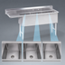 Thumbnail image #3 for Advance Tabco 3-Compartment Fabricated Sink with 24-Inch Left Drainboard, 30 x 24 x 14-Inch Bowls