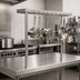 Thumbnail image #3 for John Boos Table-Mounted Square Stainless Steel Pot Rack with 9 Double Hooks
