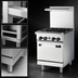 Thumbnail image #3 for Turbo Air Radiance 24-Inch Heavy Duty Gas Restaurant Range with 4 Open Burners and Oven