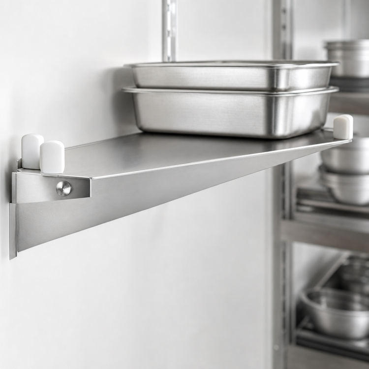 Product image #3 for Eagle Group 14-Inch Double Knob Stainless Steel Shelf Bracket for Cantilevered Shelving Systems