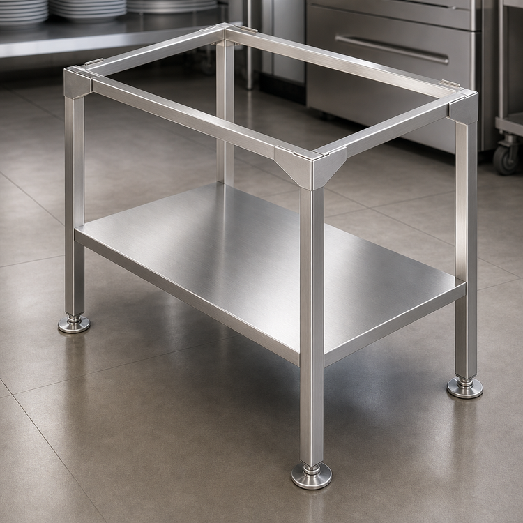 Product image #2 for Alto-Shaam Stainless Steel Equipment Stand with Storage Shelf for AR-7E