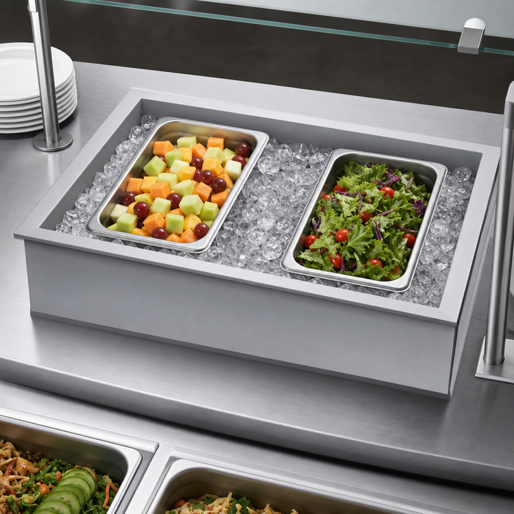Product image #3 for Hatco IWB-2 Drop-In Insulated 2-Pan Iced Cold Food Well