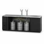 Thumbnail image #3 for Hoshizaki DD95 95.5-Inch Three-Section Direct-Draw Draft Beer Cooler, 5 Half-Keg Capacity, 2 Towers, 4 Faucets