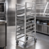 Thumbnail image #3 for Channel Manufacturing Stainless Steel Mobile Cafeteria Tray Rack, Single Section, End Load, 40-Tray Capacity