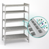 Thumbnail image #4 for Cambro Camshelving Premium 5-Tier Vented Stationary Starter Polymer Shelving Unit, 42