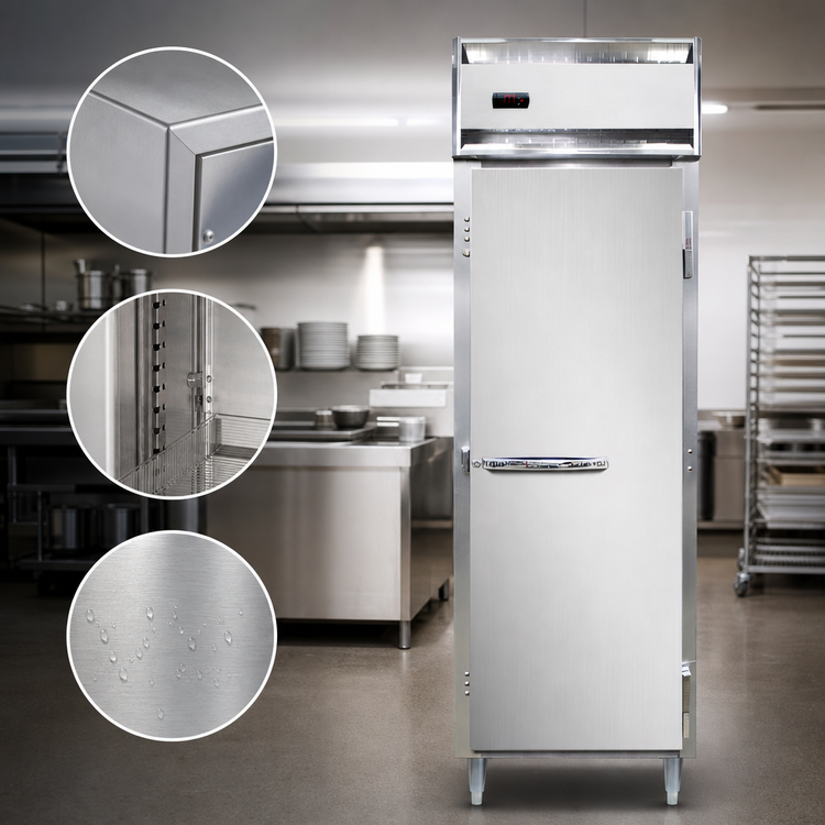 Product image #3 for Continental Refrigerator DL1W-SS Designer Line One-Section Reach-In Heated Holding Cabinet, Standard Depth