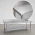 Thumbnail image #3 for Duke 120-Inch x 36-Inch Stainless Steel Work Table with 5-Inch Riser and Undershelf