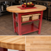 Thumbnail image #3 for Boos Block Elliptical C-Table Commercial Work Table with 1-1/2 Inch Edge Grain Maple Top and 2 Slatted Undershelves