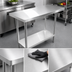 Thumbnail image #3 for Sapphire 48-Inch x 18-Inch 18-Gauge Stainless Steel Flat Top Work Table with Undershelf