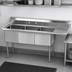Thumbnail image #3 for Advance Tabco 129-Inch 3-Compartment Fabricated Sink with 36-Inch Right Drainboard, 30 x 24 x 14-Inch Bowls