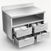 Thumbnail image #3 for La Rosa 84-Inch x 28-Inch Dry-Drawer Utility Stand Base with 4 Drawers
