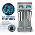 Thumbnail image #3 for Waring Commercial WDM240TX Heavy-Duty Double-Spindle Countertop Drink Mixer with Timer