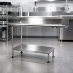 Thumbnail image #3 for John Boos CDT8-LS36SSK Stainless Steel Dishtable Undershelf, 29-5/8"W x 24-1/8"D, 18/300 Series, Adjustable Bullet Feet