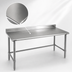 Thumbnail image #3 for Eagle Group Budget Series Stainless Steel Work Table with Backsplash and Tubular Base, 120 x 30 Inch