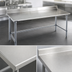 Thumbnail image #3 for Spec-Master 108-Inch x 30-Inch Stainless Steel Work Table with 4-1/2-Inch Backsplash and Tubular Base