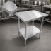 Thumbnail image #3 for Sapphire 30 Inch x 24 Inch 16-Gauge 304 Stainless Steel Work Table with Adjustable Undershelf and Beveled Square Edge