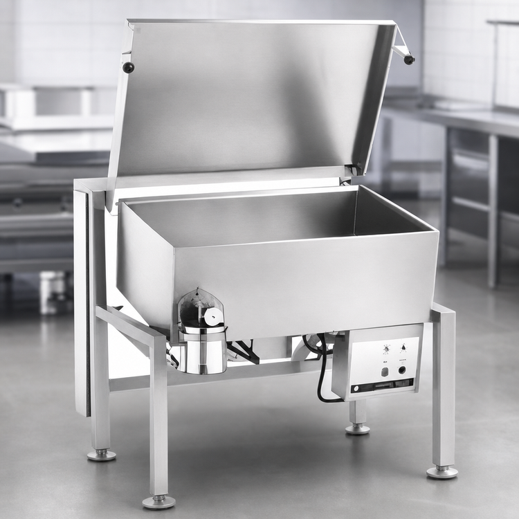 Product image #3 for Legion Combi-Pan CSG41-7 Insulated Gas-Fired Tilting Skillet, 31.2-Gallon, Open Frame Base, 132,000 BTU