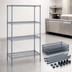 Thumbnail image #3 for Quantum 30 x 24 x 63 Inch Stationary Gray Epoxy Antimicrobial Wire Shelving Starter Kit