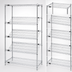 Thumbnail image #3 for Quantum 36 Inch Wide Slanted Stationary Wire Shelving Unit, 18 Inch Deep x 63 Inch High, Chrome-Plated