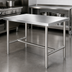 Thumbnail image #3 for Klinger's Trading 48 Inch x 18 Inch 18-Gauge 430 Stainless Steel Open Base Work Table