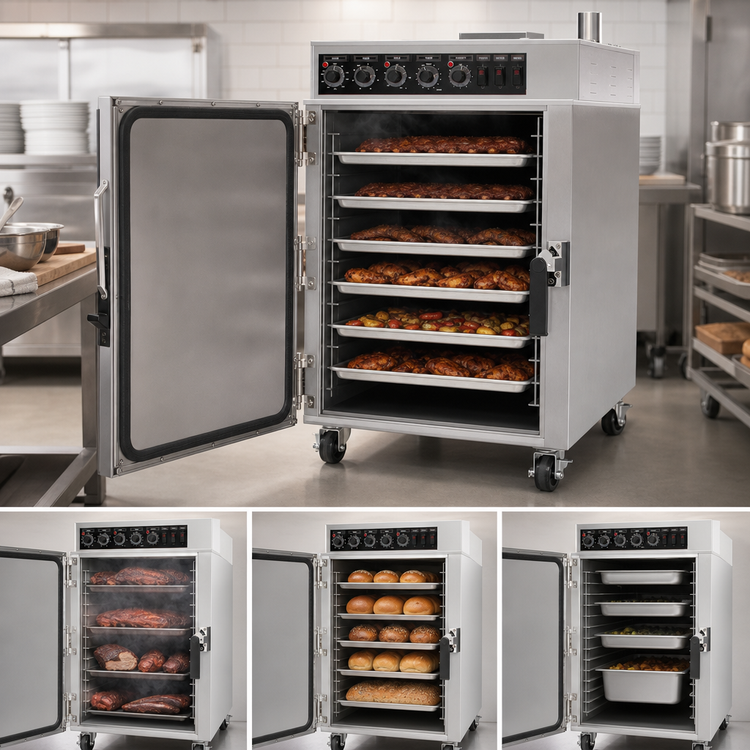Product image #3 for NU-VU SMOKE6 Half-Size Electric Cabinet Style Oven/Smoker, 6 Full-Size Sheet Pan Capacity
