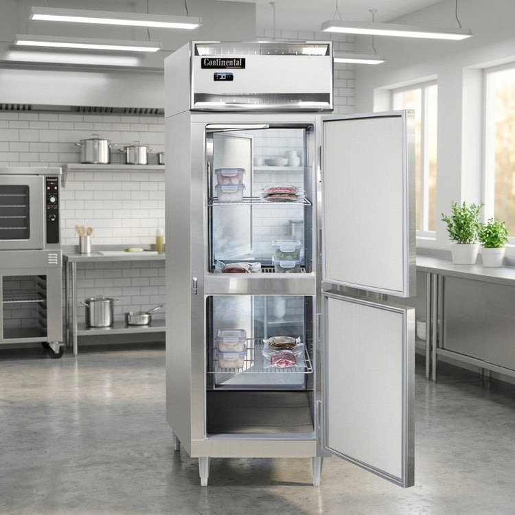 Product image #2 for Continental D1FNPTHD Designer Line 1-Section Pass-Thru Freezer with Half Doors