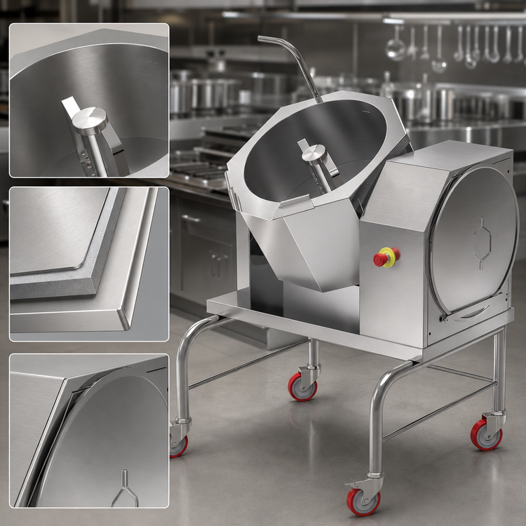 Product image #3 for Cucimix UCBTE008CV1 8 Gallon Electric Tilting Skillet Braising Pan