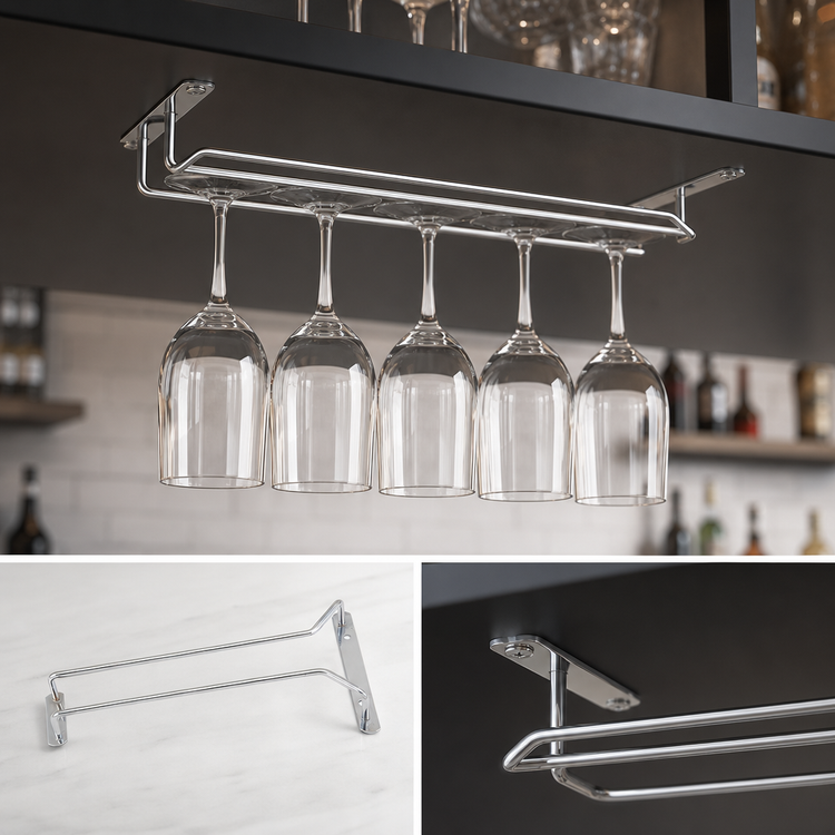 Product image #3 for 10 Inch Chrome-Plated Wire Glass Hanger