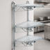 Thumbnail image #3 for Quantum Wall-Mounted Cantilever Shelving Starter Unit with 3 Wire Shelves, 54-Inch Posts and Chrome Plated Finish