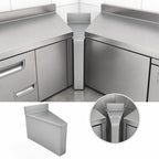 Thumbnail image #4 for BK Resources UAF-I-2021 20° Inside/Rear Corner Underbar Filler, Stainless Steel, No Legs, 4-Inch Riser