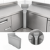 Thumbnail image #4 for BK Resources 20° Inside/Rear Corner Angle Underbar Corner Filler, Stainless Steel, No Legs