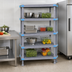 Thumbnail image #3 for Quantum Millenia 4-Shelf Polymer Shelving Unit with Dunnage Stand, 60W x 18D x 62H