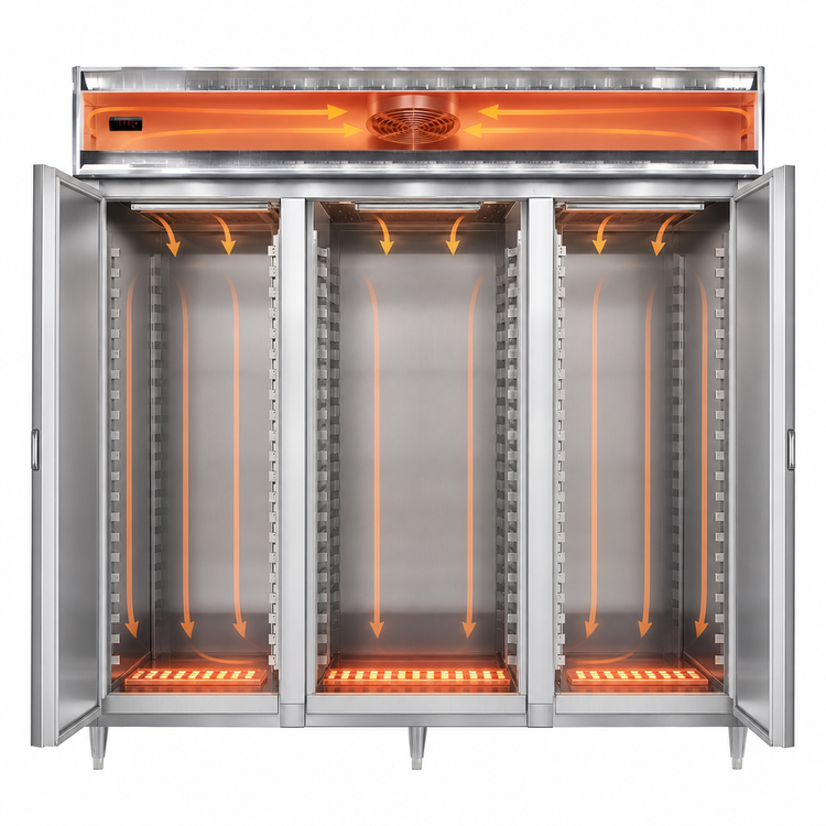 Product image #3 for Continental Refrigerator DL3W Three-Section Reach-In Heated Holding Cabinet
