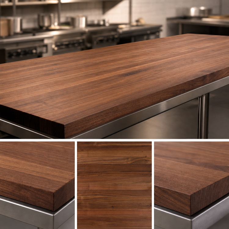 Product image #3 for Boos Block American Black Walnut Edge Grain Kitchen Countertop, 72 x 30 x 1-1/2 Inch, Penetrating Oil Finish