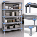 Thumbnail image #3 for Quantum QP217262SS-5 72 x 21 x 62-Inch Gray Polymer Shelving Unit with 5 Solid Shelves, 2,000 lb. Capacity
