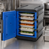 Thumbnail image #3 for Metro Mightylite ML400-BU 6-Pan Front-Load Insulated Food Pan Carrier, Black/Blue