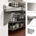 Thumbnail image #3 for Eagle Group Left Single Knob Foot Bracket for Cantilevered Shelving, 14 Inch, Stainless Steel