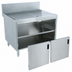 Thumbnail image #3 for Advance Tabco Prestige 24-Inch Stainless Steel Underbar Drainboard Cabinet with Removable Doors and 7-Inch Backsplash