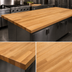 Thumbnail image #3 for Appalachian Red Oak Blended Rails Edge Grain Island Countertop, 120 x 48 Inches, Oil Finish