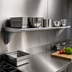 Thumbnail image #3 for 84 Inch x 18 Inch Wall-Mounted Stainless Steel Shelf with Angled Brackets