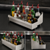 Thumbnail image #3 for Advance Tabco Underbar Basics™ Heavy-Duty Double-Tier Stainless Steel Speed Rail, 24 Inch Wide, 10-12 Bottle Capacity, Keyhole Mounting