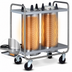 Thumbnail image #3 for Dinex Heated Mobile Plate and Bowl Dispenser, Dual Self-Elevating Tubes, Open Frame