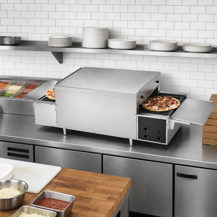 Product image #3 for Vollrath PO4-24014L-R Countertop Single Deck Conveyor Pizza Oven, 68-Inch Wide, 240V