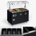 Thumbnail image #3 for Vollrath 2-Series Affordable Portable Deluxe 4-Well Mobile Hot Food Station with Buffet-Style Breath Guard and Enclosed Storage Base