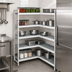 Thumbnail image #3 for Fermostock 4-Tier Corner Expansion Polymer Shelving Unit, 71