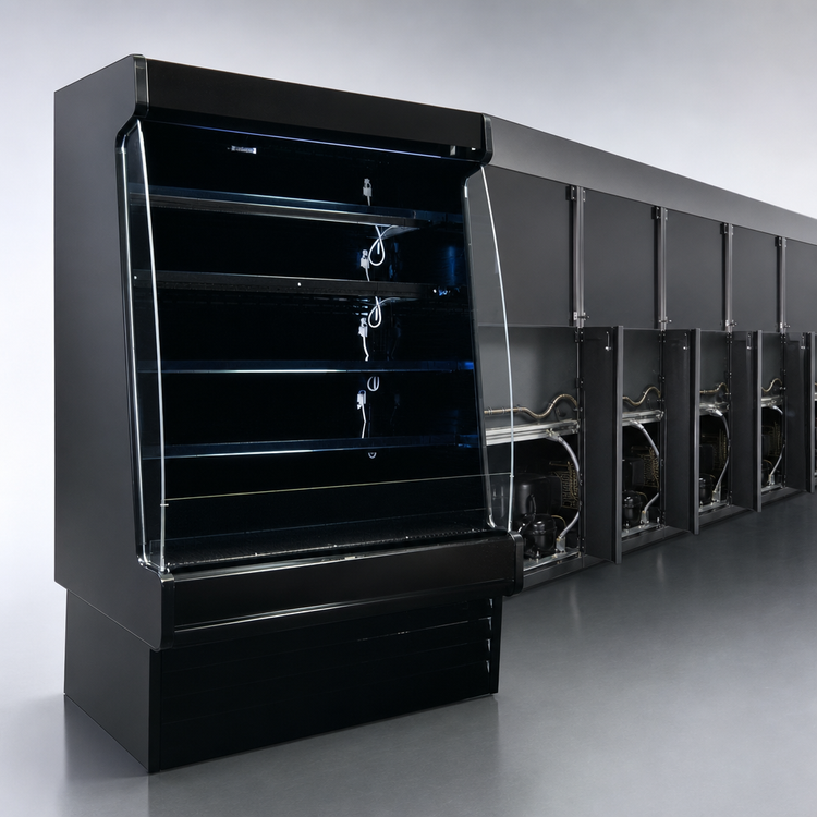 Product image #3 for Howard-McCray 35E Series 39-Inch Wide Open Merchandiser, Remote Refrigeration, 4 Rows of Lit Shelves