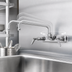 Thumbnail image #3 for T&S Brass B-1118-M Backsplash-Mounted Workboard Faucet with 12-Inch Swing Nozzle, 4-Inch Centers