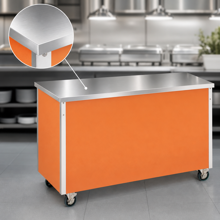 Product image #3 for Vollrath 4-Series Signature Server Utility Serving Counter, 74-Inch W x 28-Inch D x 30-Inch H, Stainless Steel, Enclosed Base