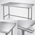 Thumbnail image #3 for Advance Tabco 144-Inch x 24-Inch Open Base Stainless Steel Work Table, 14-Gauge 304 Top, 1-1/2-Inch Rear Splash