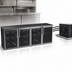 Thumbnail image #3 for Krowne Remote Back Bar Cooler Storage Cabinet, 96 Inch, 4-Section, 4 Swing Doors, Black Exterior